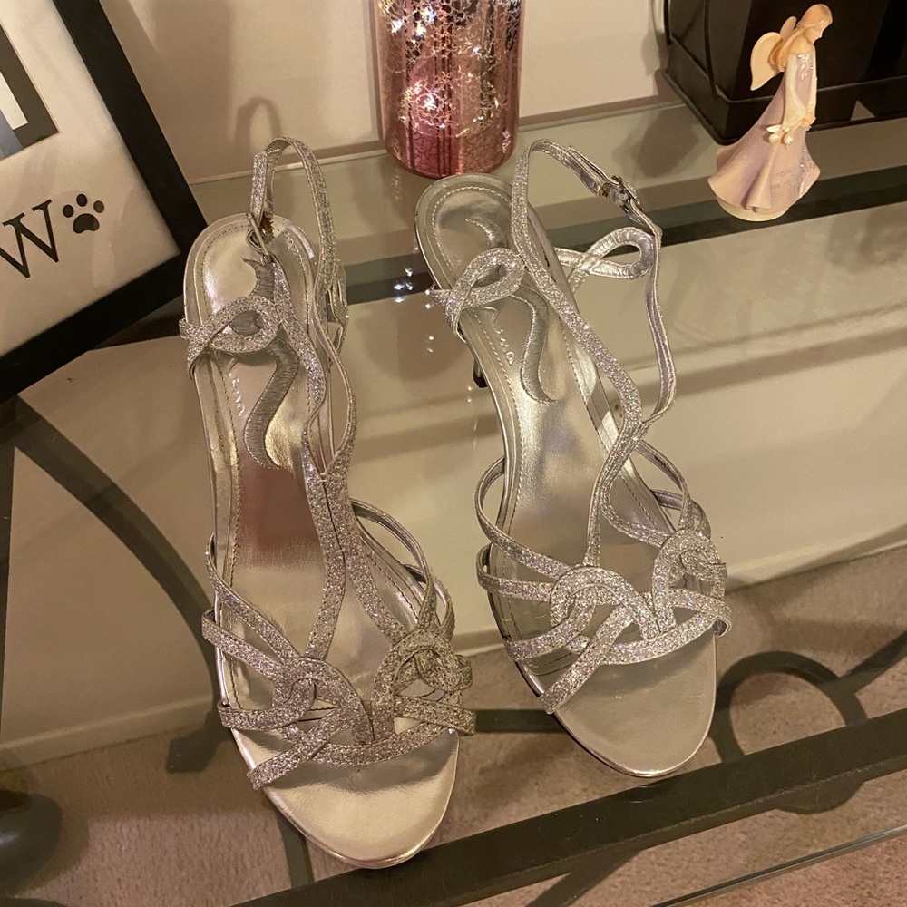 Dressy silver shoes